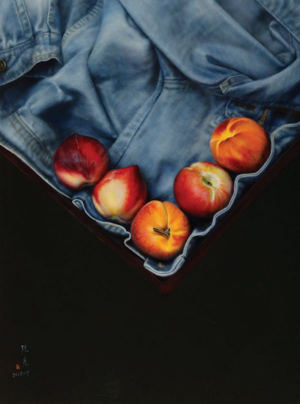 zhangliang_Chinese-realist-painter_The-Peaches